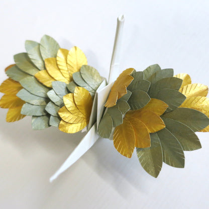 Origami Feathered Crane - Ginkgo