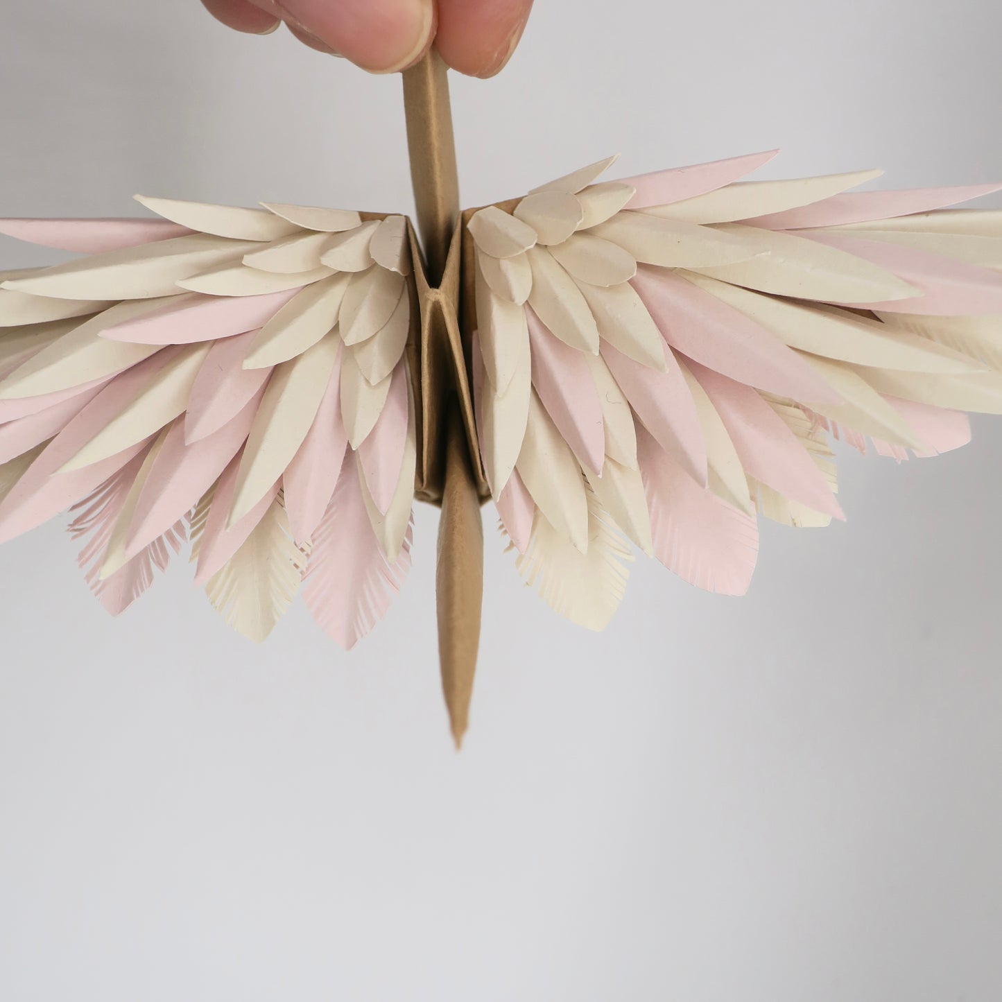 Grulla Emplumada De Origami - Hielo