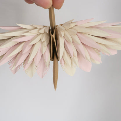 Grulla Emplumada De Origami - Hielo