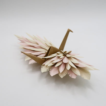 Grulla Emplumada De Origami - Hielo