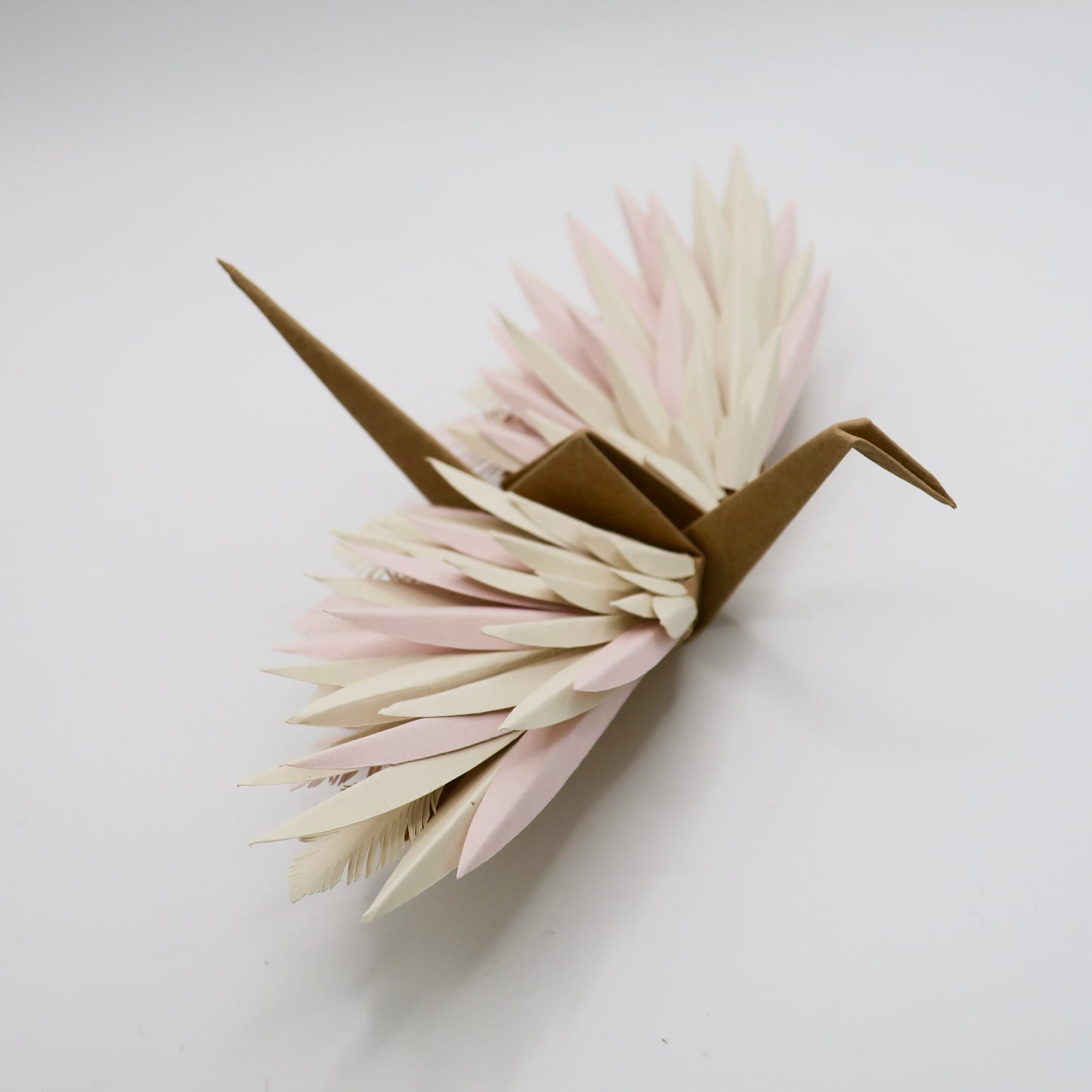 Grulla Emplumada De Origami - Hielo