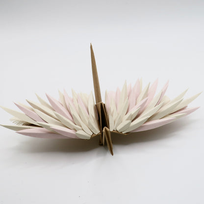 Grulla Emplumada De Origami - Hielo