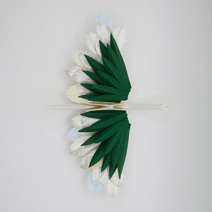 Grulla emplumada de origami - Oro oculto