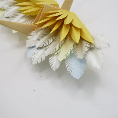 Grue à Plumes Origami - Soleil