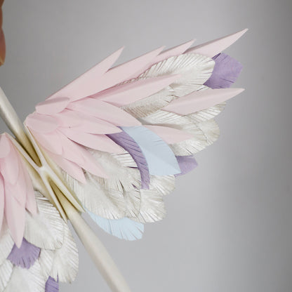 Paper Feathered Crane - Baby pink