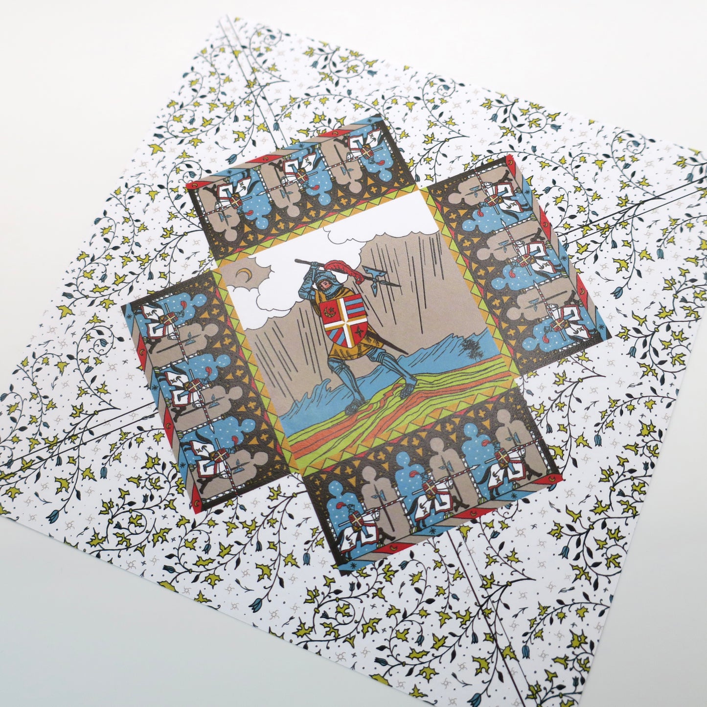 Medieval Origami Box DIY Paper Set 15x15cm