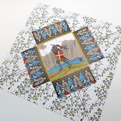 Medieval Origami Box DIY Paper Set 15x15cm