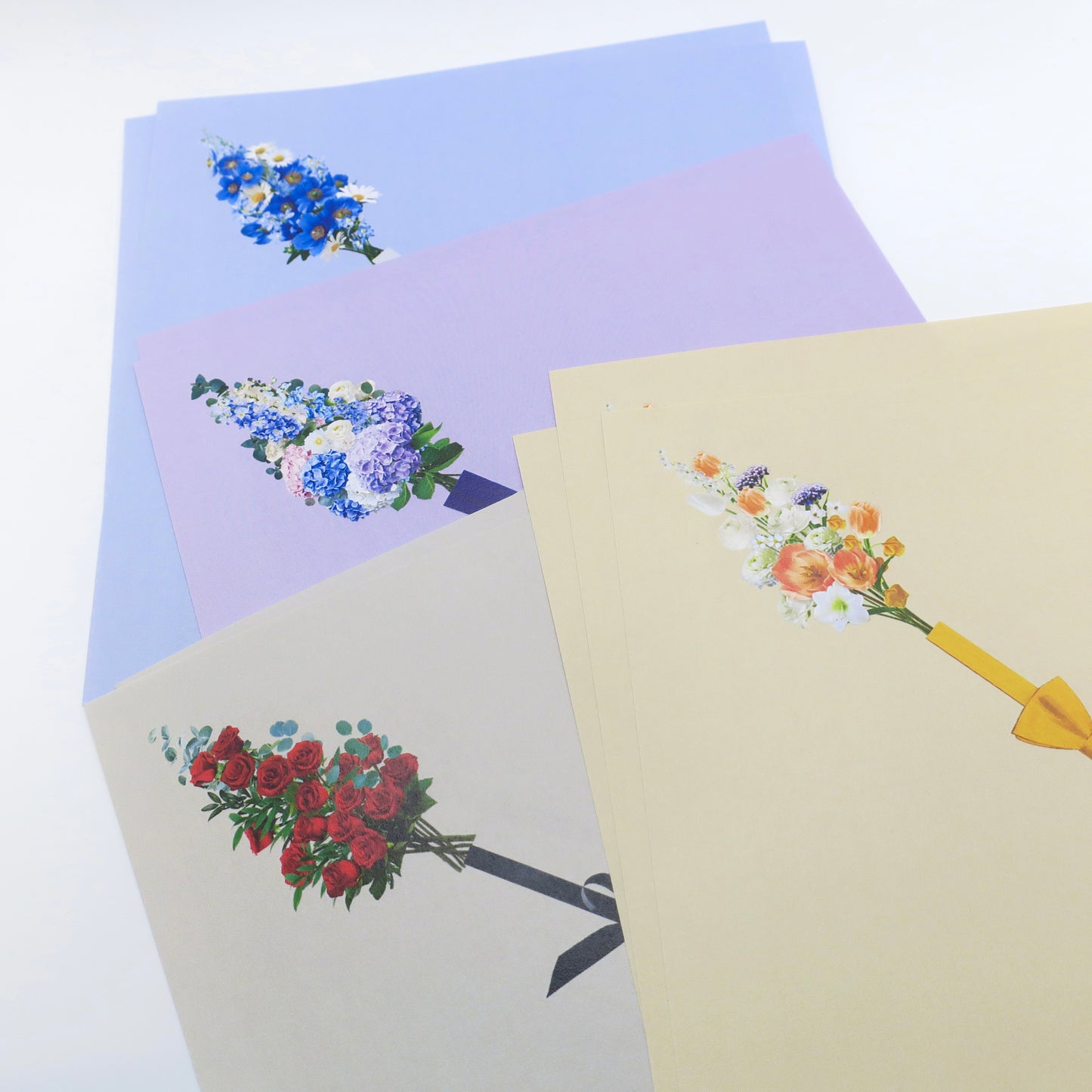 Kit de bricolage grue à fleurs en origami, 15x15 cm