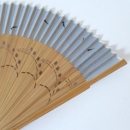 New Folding Fan - Blue fish