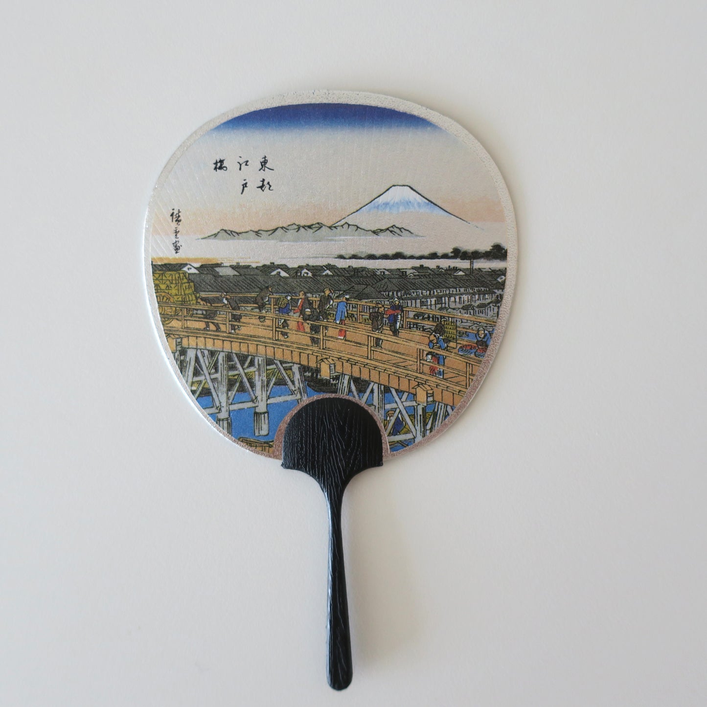 Small Uchiwa Fan Greeting Card -Mount Fuji