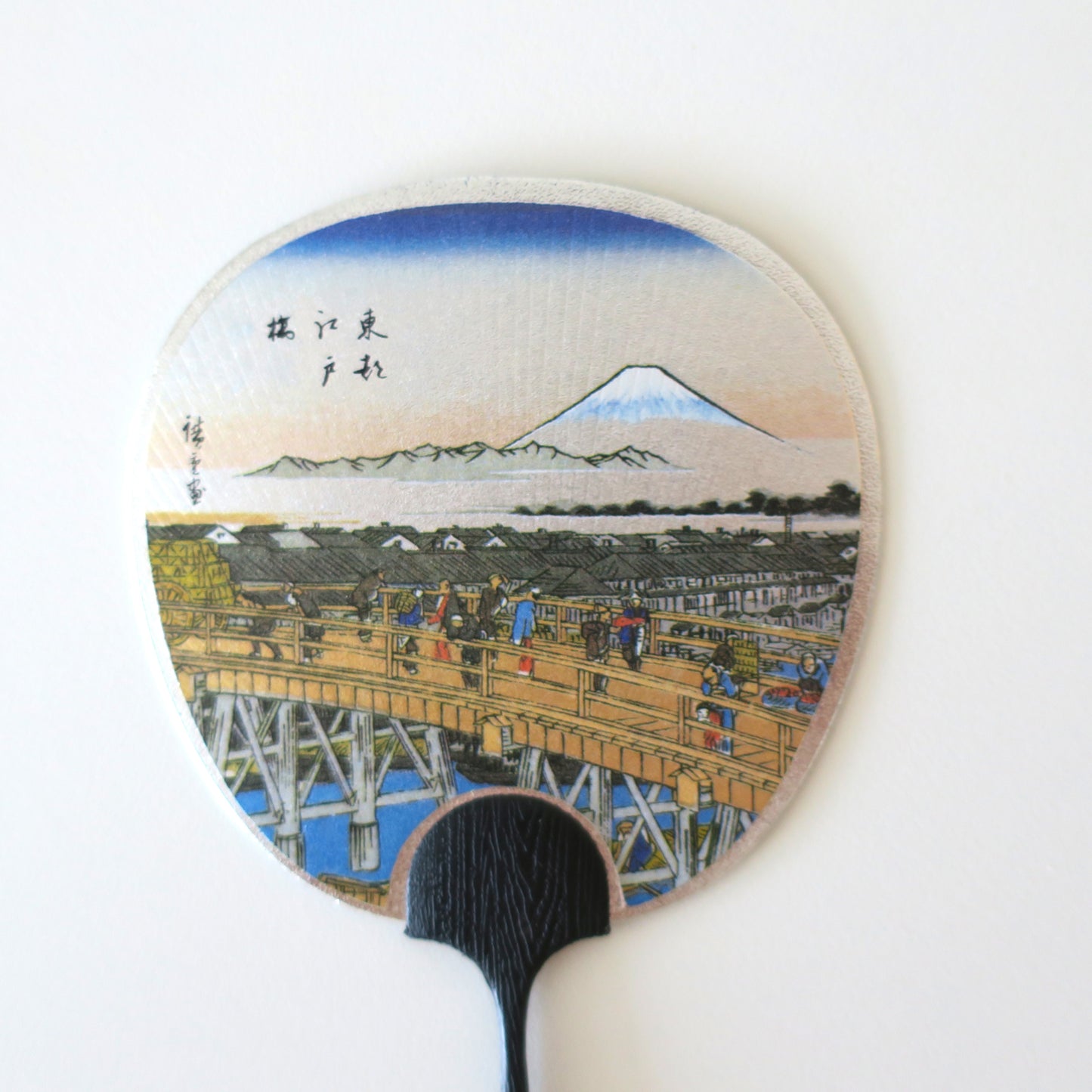 Small Uchiwa Fan Greeting Card -Mount Fuji