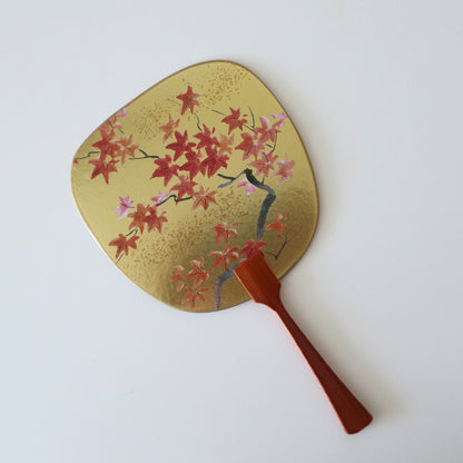 Uchiwa Fan Greeting Card - Maple