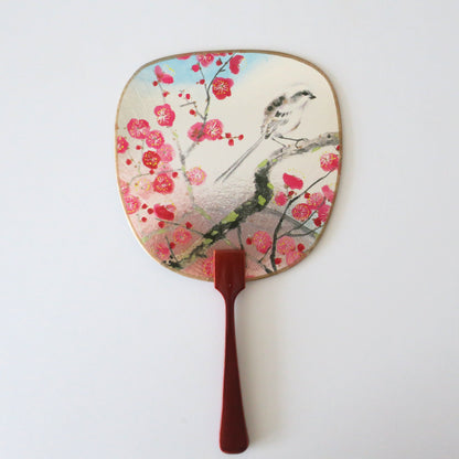 Uchiwa Fan Greeting Card -Winter garden