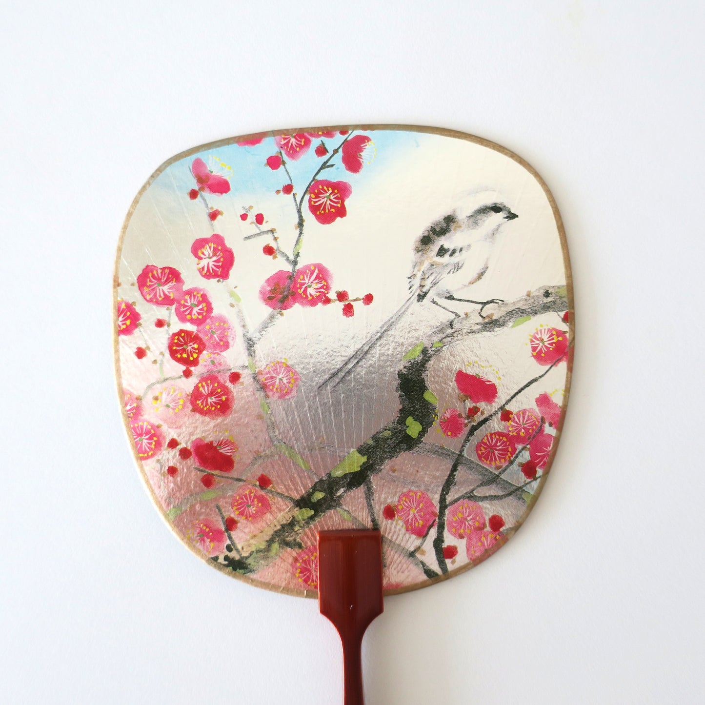 Uchiwa Fan Greeting Card -Winter garden