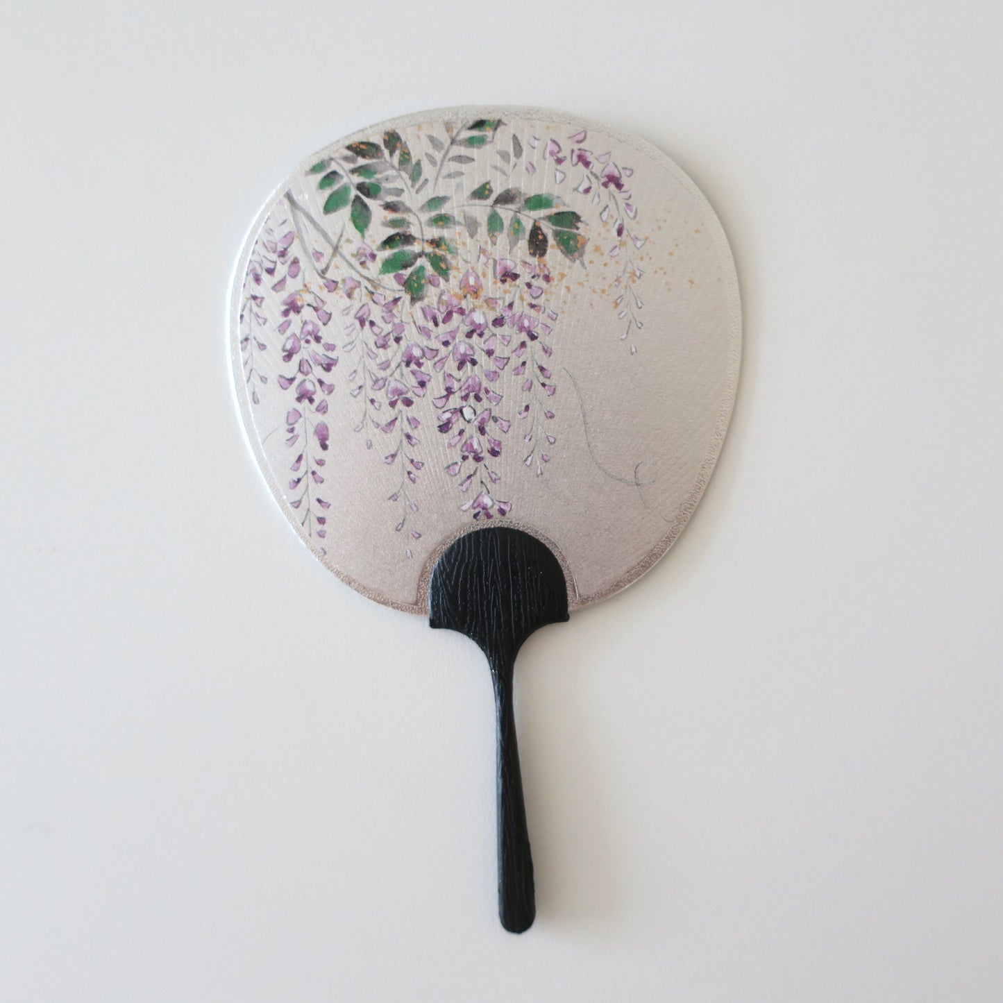 Small Uchiwa Fan Greeting Card -Westeria