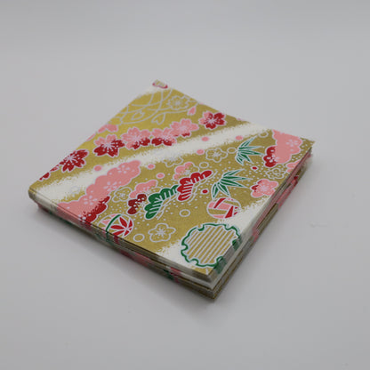 Pack of 100 Sheets 7x7cm Yuzen Washi Origami Paper HZ-393 - Paradise