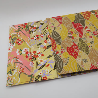 20 Sheets Kimono Patterned Theme  Yuzen Washi Origami Paper 14x14cm