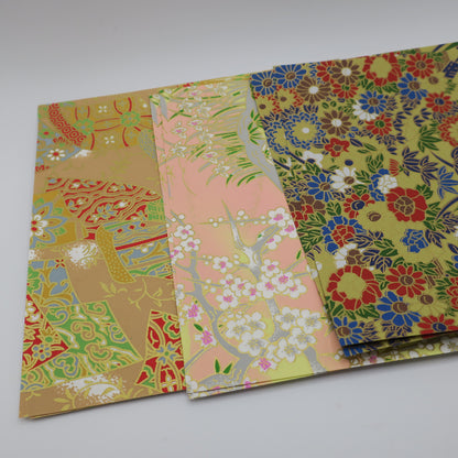 20 Sheets Kimono Patterned Theme  Yuzen Washi Origami Paper 14x14cm