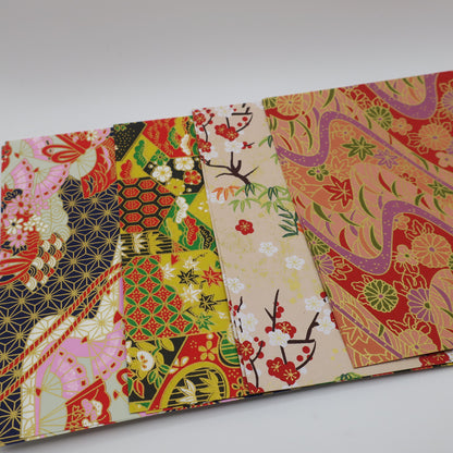 20 Sheets Kimono Patterned Theme  Yuzen Washi Origami Paper 14x14cm