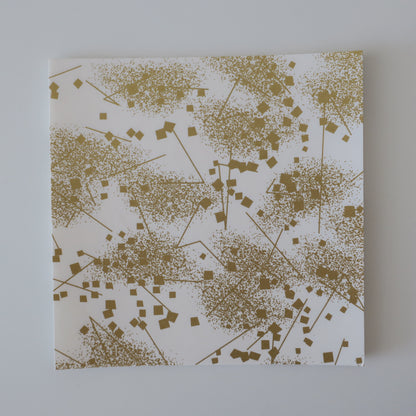 Paquete de 20 hojas de papel Yuzen Washi Origami de 14x14 cm HZ-051 - Tablero de ajedrez dorado (S)