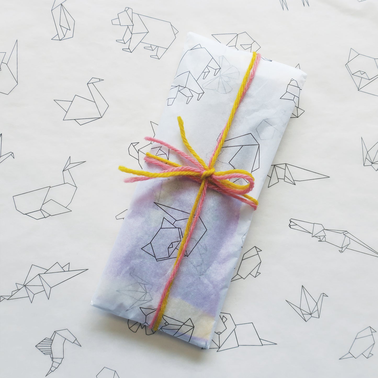 Papier de soie Origami Animaux, 5 feuilles
