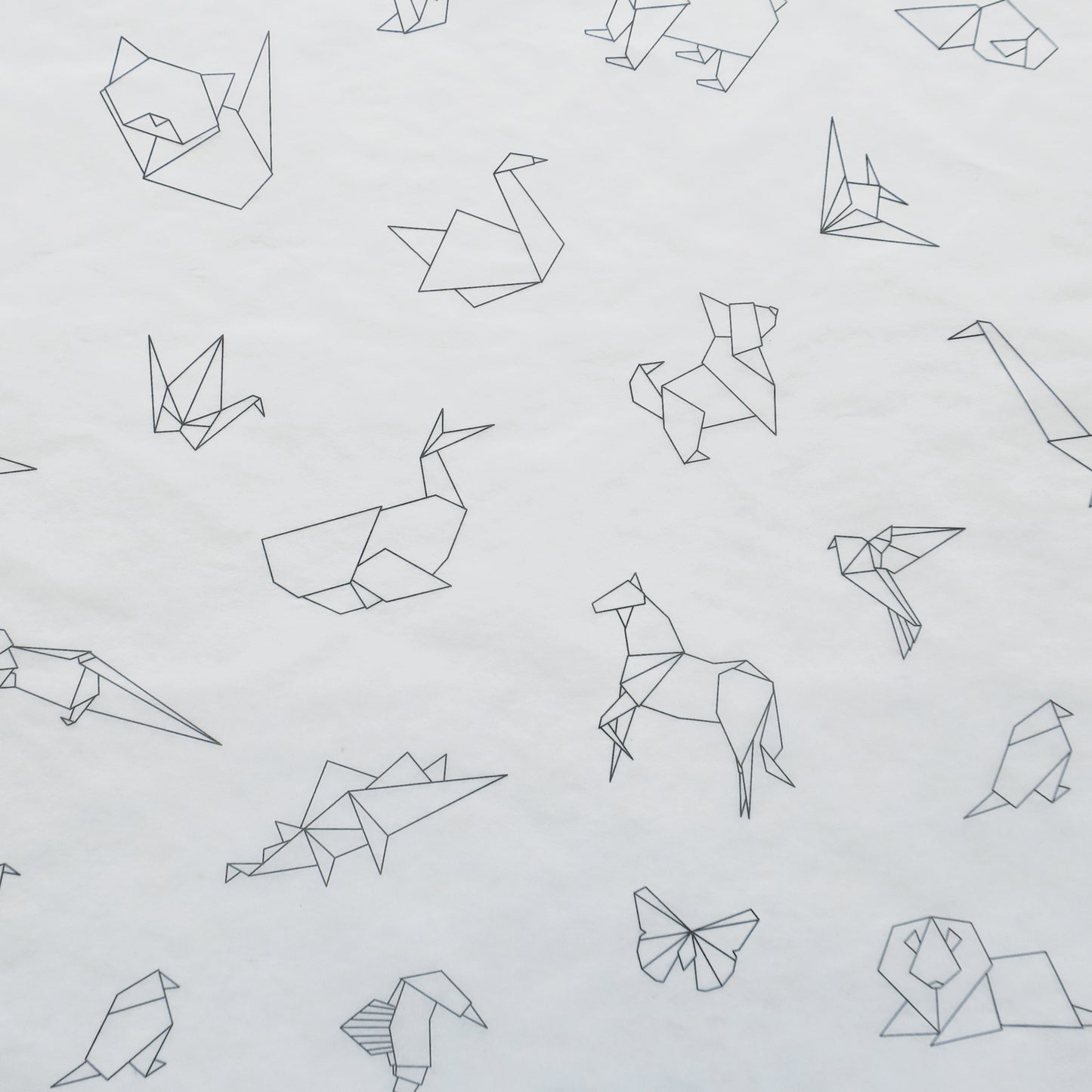 Papier de soie Origami Animaux, 5 feuilles