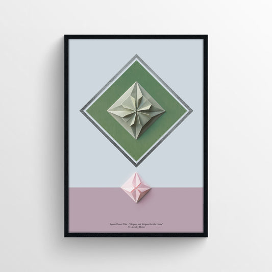 Origami Square Tiles Poster
