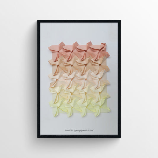 Origami WIndmill Tiles Poster