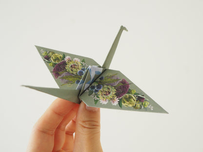 Pack of 12 Flower Origami Cranes