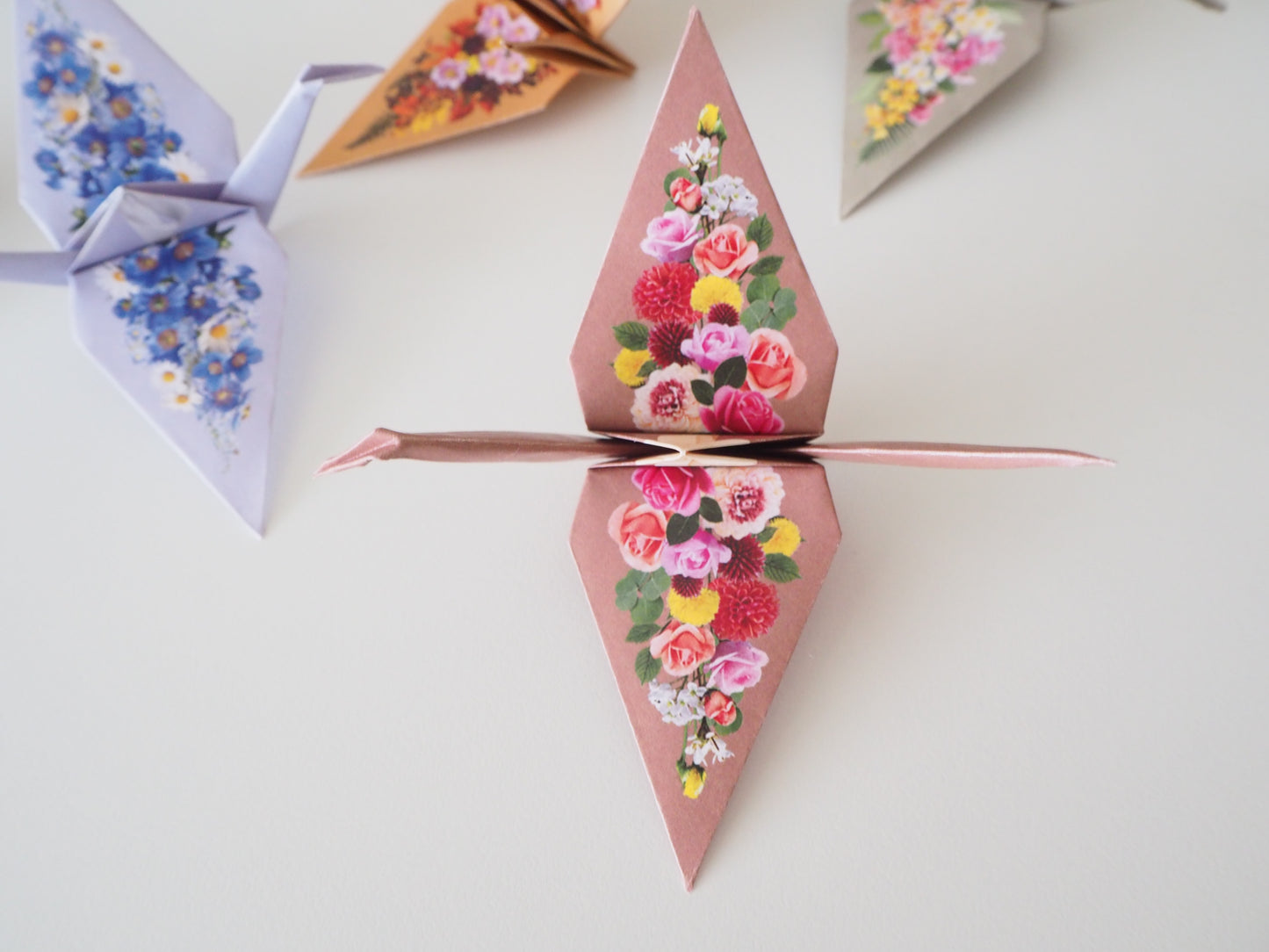Pack of 12 Flower Origami Cranes