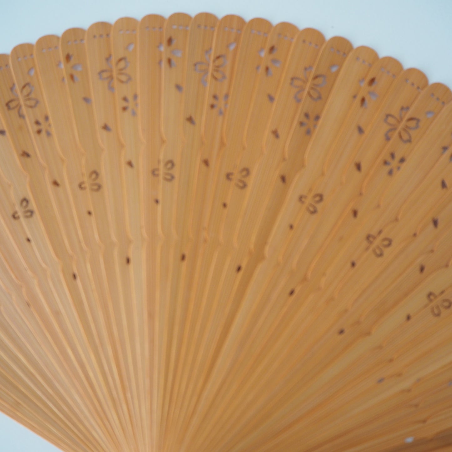 Wooden Folding Fan - Natural Bamboo Sakura