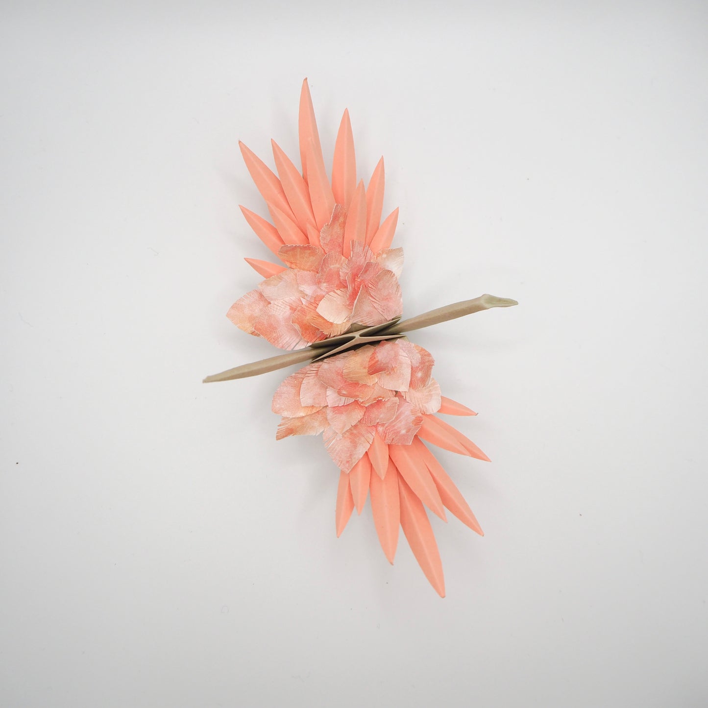 Paper Feathered Crane - Coral
