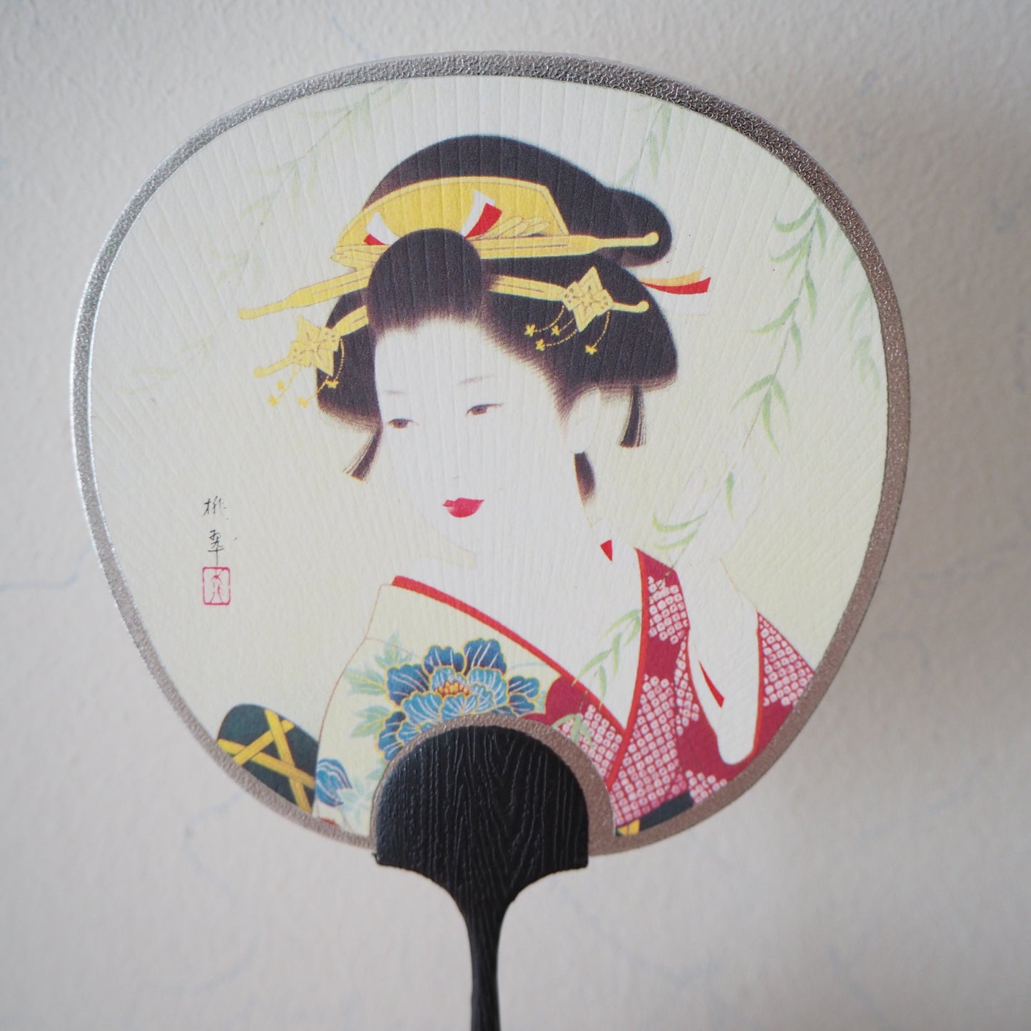 Tarjeta de felicitación pequeña para abanico Uchiwa - Sauce