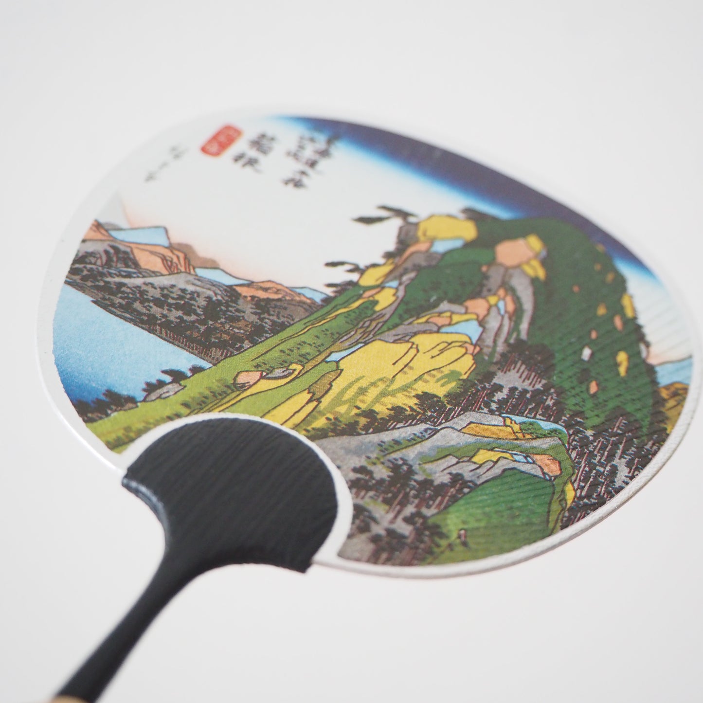 Tarjeta de felicitación pequeña para abanico Uchiwa - Acantilado