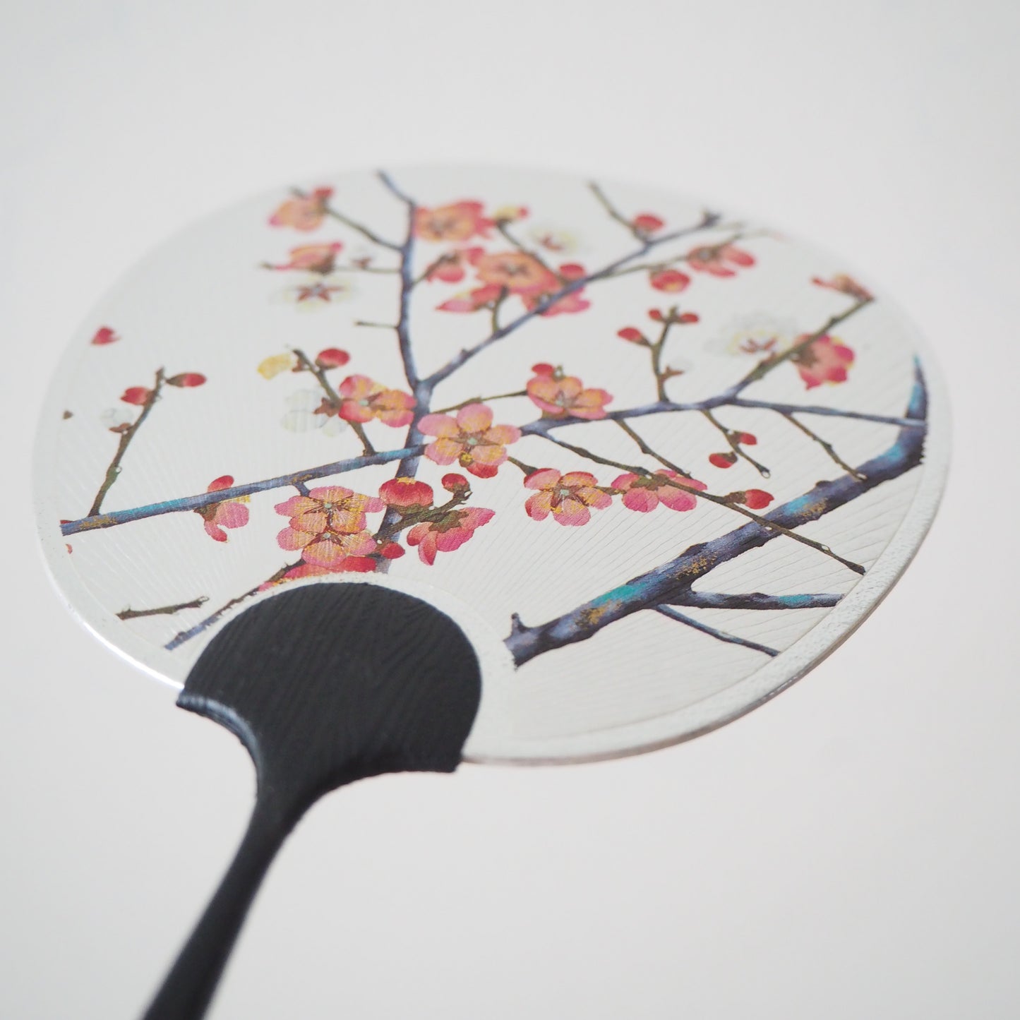 Tarjeta de felicitación pequeña del ventilador Uchiwa -Ciruelo