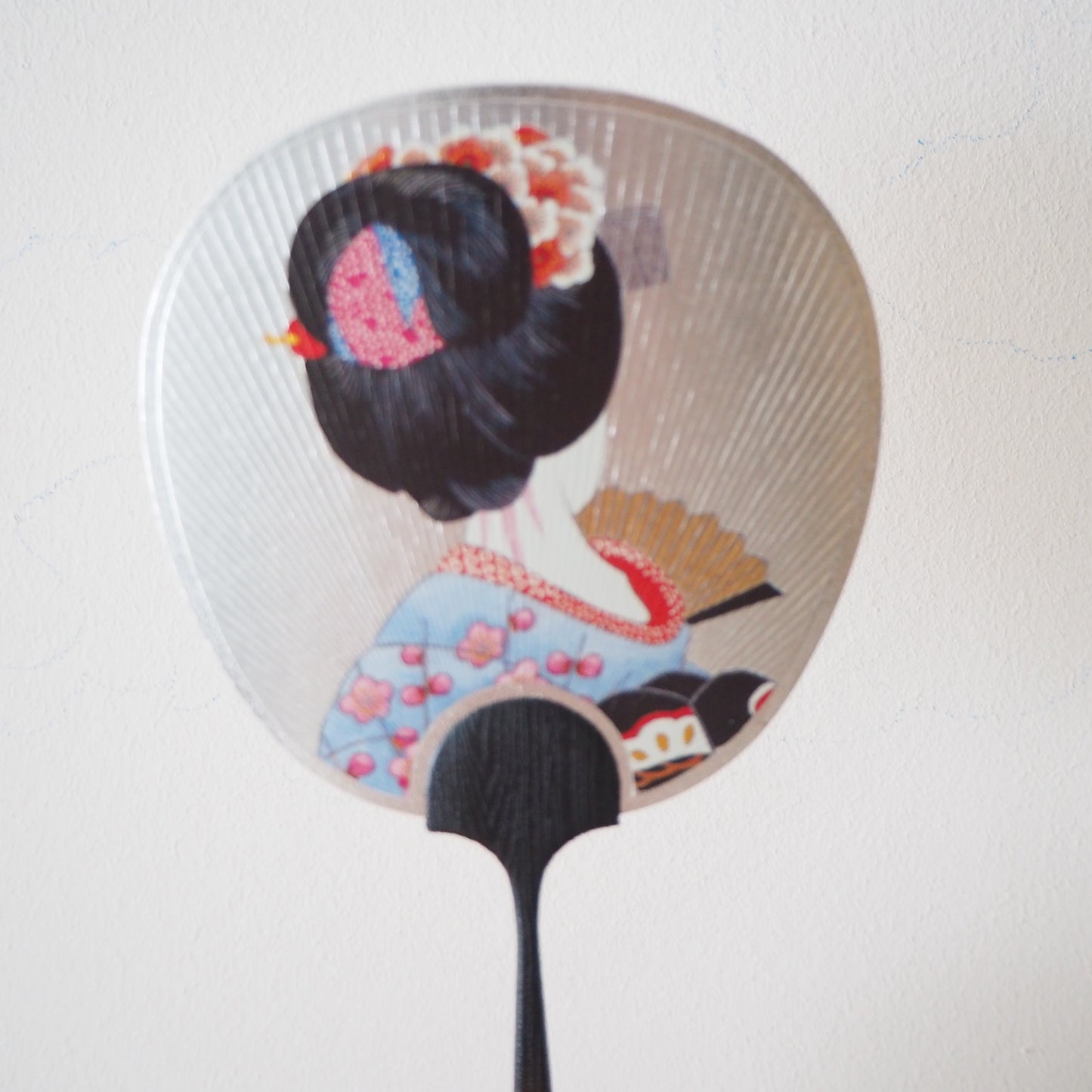 Petite carte de vœux pour fans d'Uchiwa - Danse des fans 