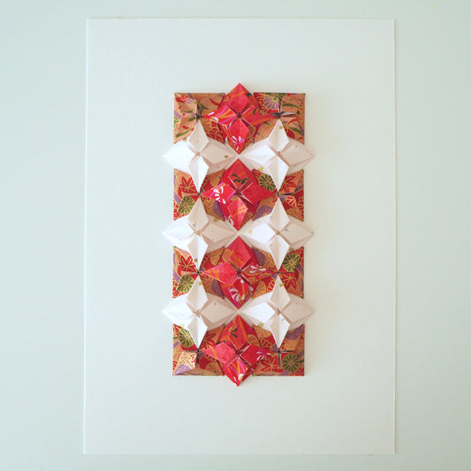 Origami Diamond Tiles Artwork - Old fabric