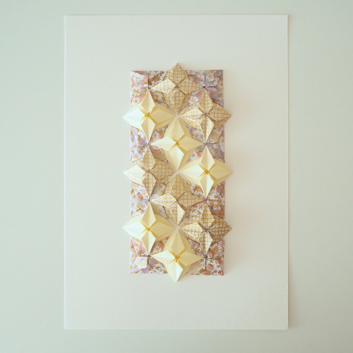 Origami Diamond Tiles Artwork - Pastel