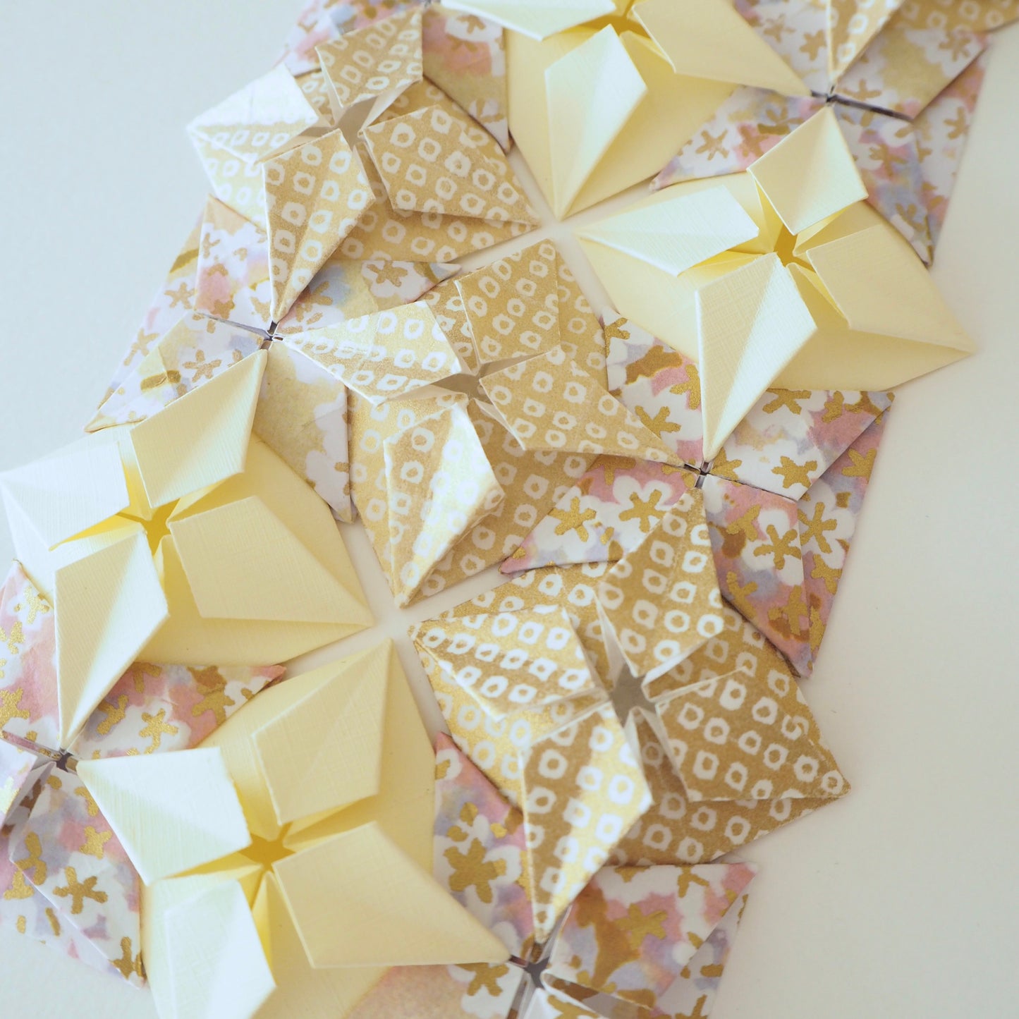 Origami Diamond Tiles Artwork - Pastel