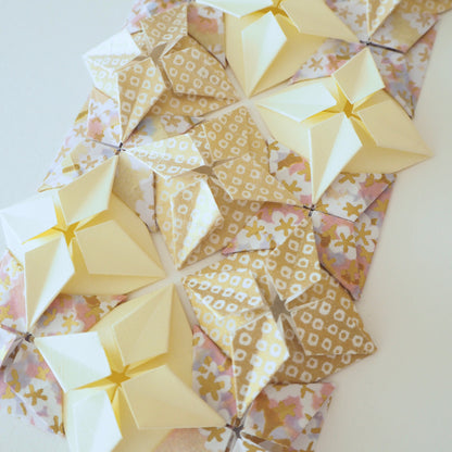 Origami Diamond Tiles Artwork - Pastel