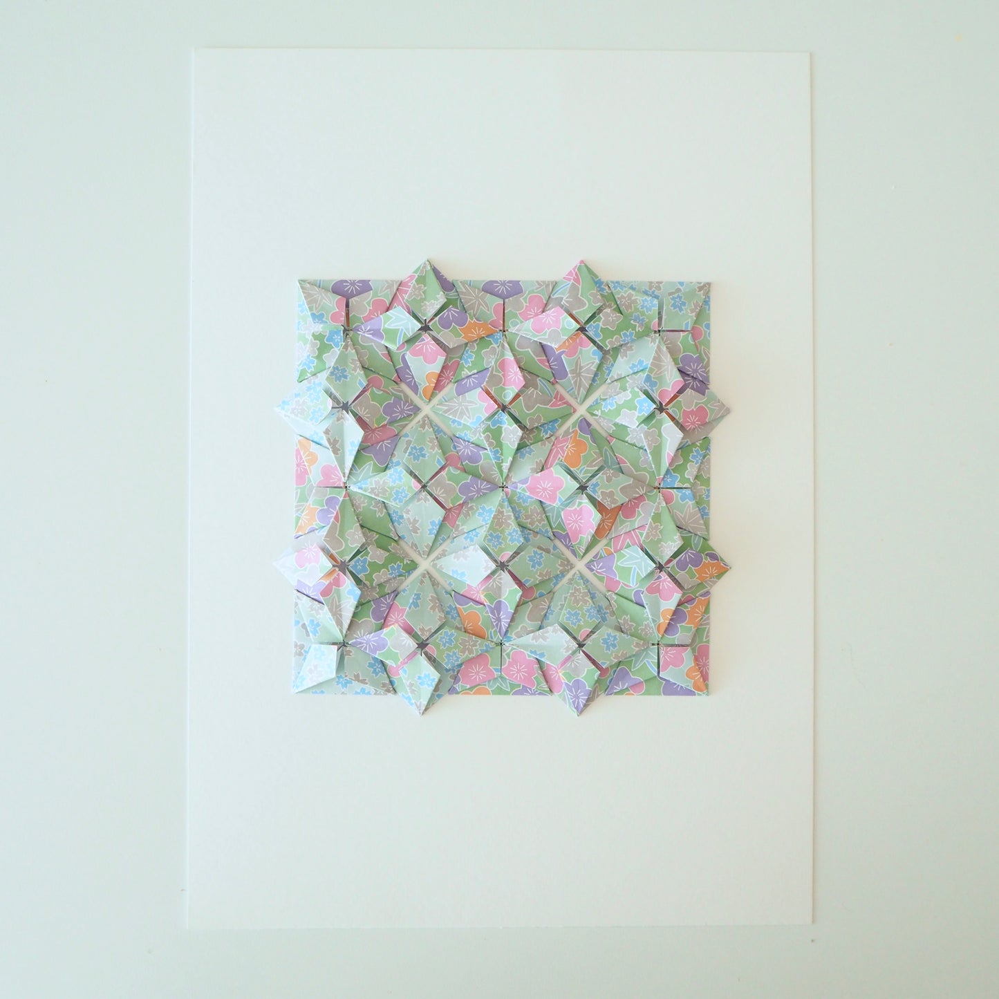 Origami Diamond Tiles Artwork - Summer field