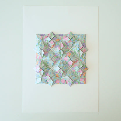 Origami Diamond Tiles Artwork - Summer field