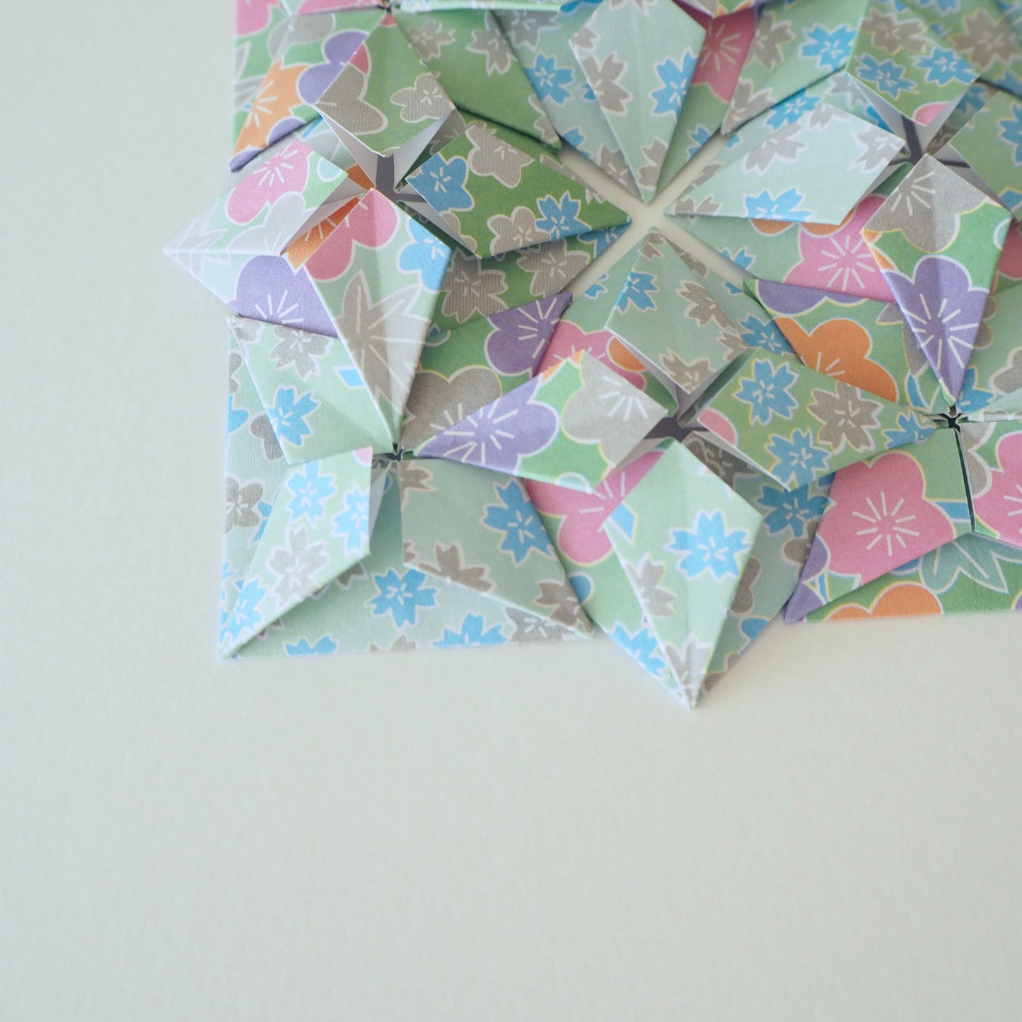 Origami Diamond Tiles Artwork - Summer field