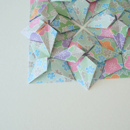 Origami Diamond Tiles Artwork - Summer field