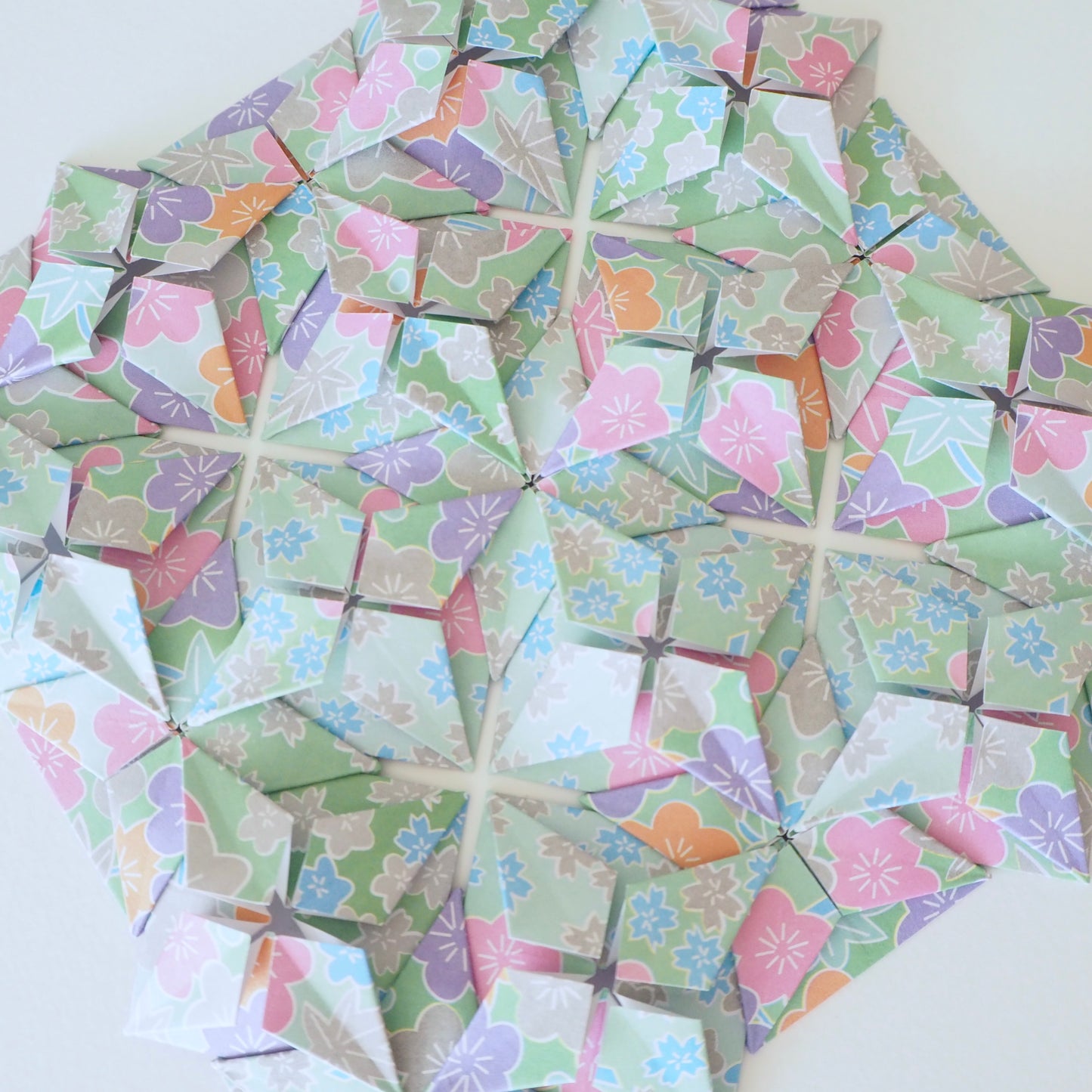 Origami Diamond Tiles Artwork - Summer field