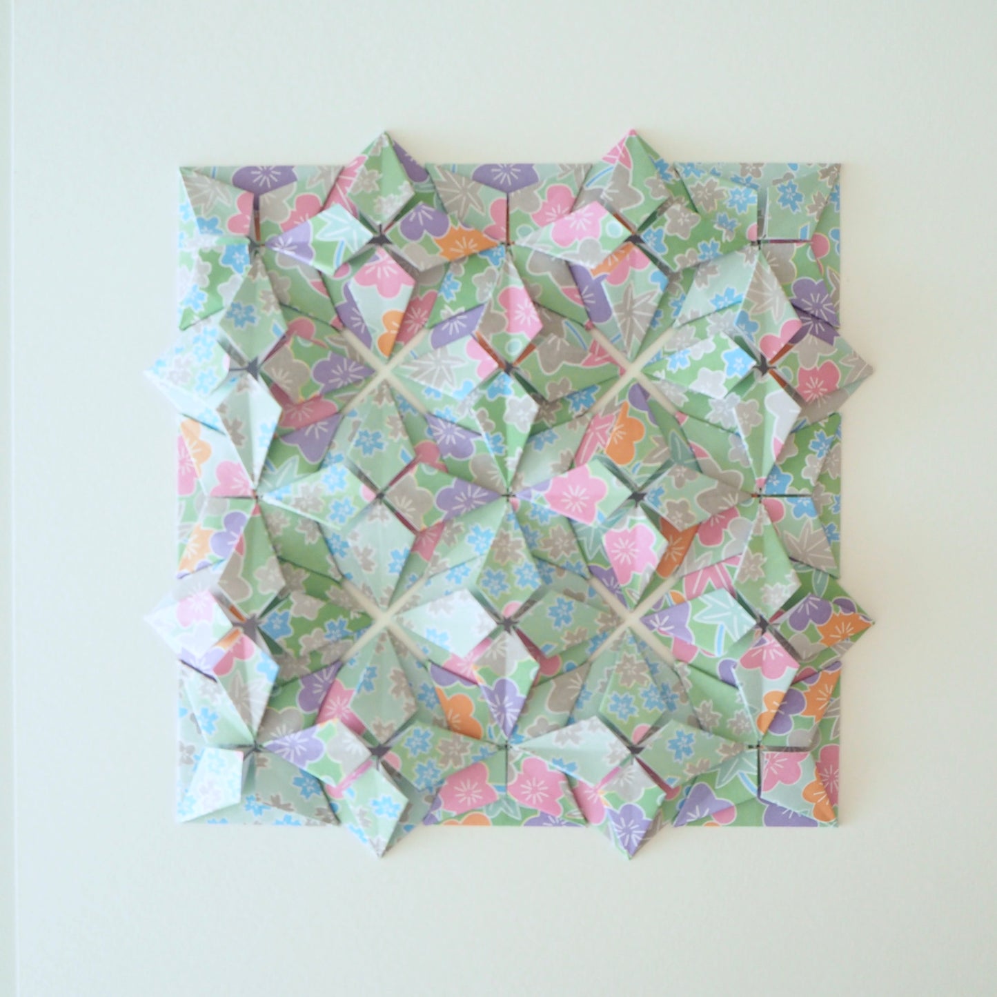 Origami Diamond Tiles Artwork - Summer field