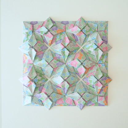 Origami Diamond Tiles Artwork - Summer field