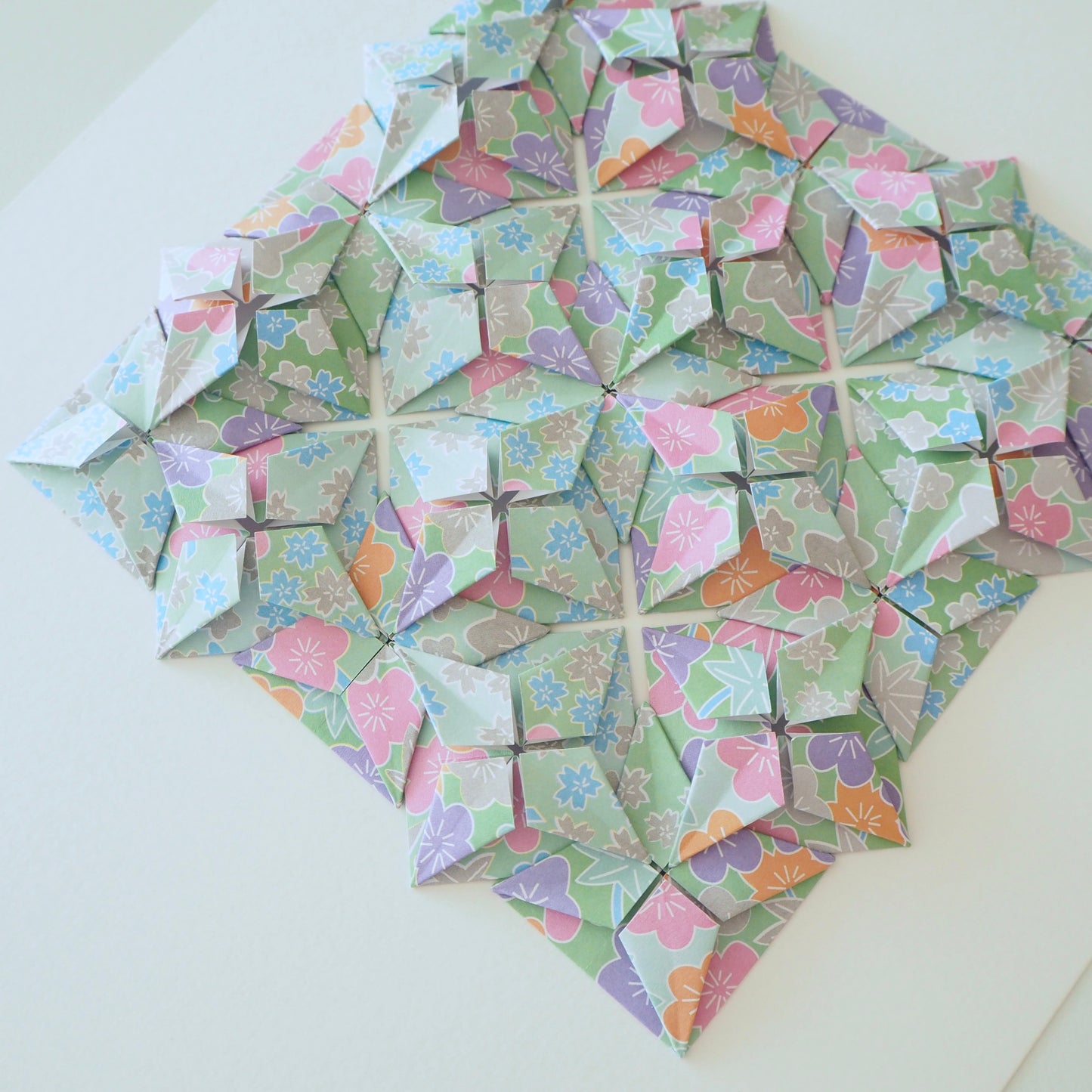 Origami Diamond Tiles Artwork - Summer field