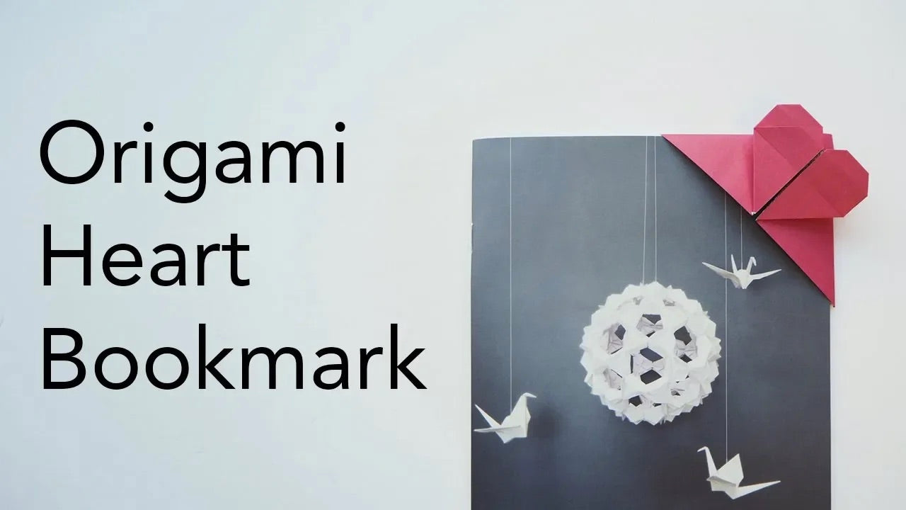 Load video: Easy Origami Heart Bookmark Tutorial (ASMR Paper Folding)