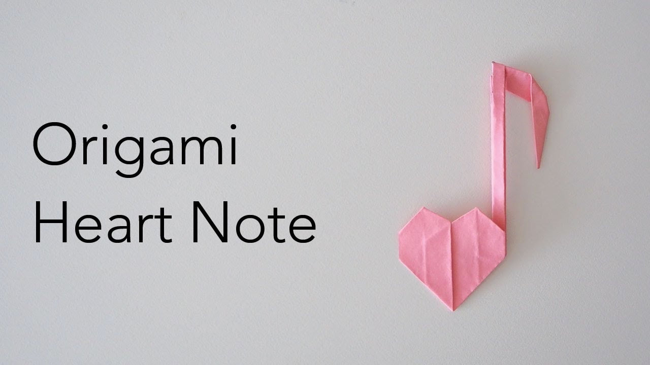 Load video: Make origami #withme - Origami Heart Note Tutorial - Designed by Christope Michel